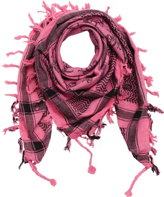 Produktbild von Palituch - Totenköpfe mit Säbel pink - schwarz - Kufiya PLO Tuch