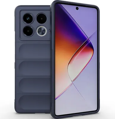Produktbild von Handyhülle für Infinix Note 40 5G Weich TPU Silikon Stossfest Anti-rutsch Hülle Dunkelblau