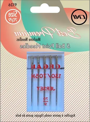 Productafbeelding van Machinale Naalden - Naaimachine Naalden - Kleding Maken - Afgeronde Punt - 5 Stuks - Zilver