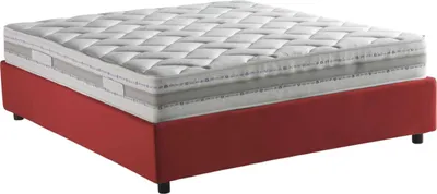Produktbild von Doppelbett Ddurant, Containerbett mit Stoffbespannung, 100%  Italy, Frontöffnung, mit Matratze Cm 140x200 enthalten, Rot