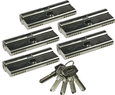 Produktbild von Schließzylinder-Set 5x 80mm (40+40mm) Profil-Zylinder 5 Sicherheits-Schlüssel