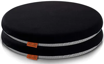 Sitzkissen Set Memory-Schaum 2er-Pack rund 39x40 cm schwarz