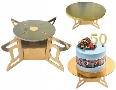 Produktbild von Elhandel Goldener Tortenständer für Kuchen & Cupcakes