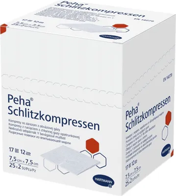 Produktbild von Hartmann Peha® Schlitzkompresse, steril 10 x 10 cm - 40 Stück | Packung (100 Stück)