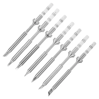Productafbeelding van Mini Soldeerbout Tips - Vervangtips Set - 7 Typen - Geschikt voor TS100 - Professionele Soldeertips