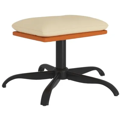 Produktbild von Fußhocker Creme 60x60x36 cm Stoff und Kunstleder