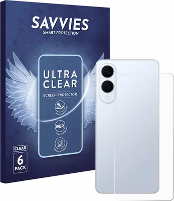 Produktbild von 6x Für Samsung Galaxy S25 Edge (Rückseite) Schutzfolie Savvies Displayschutz Display Schutz Folie Klar Transparent