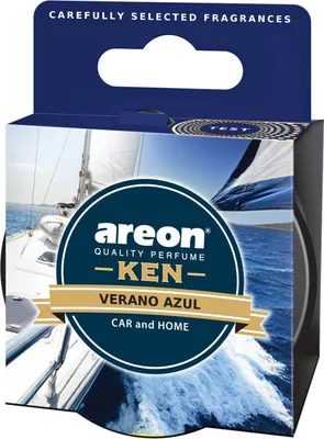 Produktbild von 3x Original Areon KEN Autoparfüm Duftdose Duftbaum + DECKEL in Duft Verano Azul