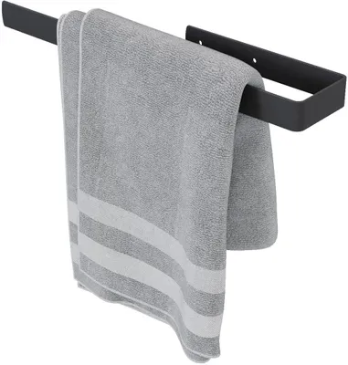 Immagine prodotto di QLS Portasciugamani a barra da parete da 40 cm per bagno e cucina, acciaio nero 11114