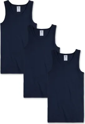Produktbild von Sanetta Jungen-Unterhemd (Dreierpack) dunkelblau 92