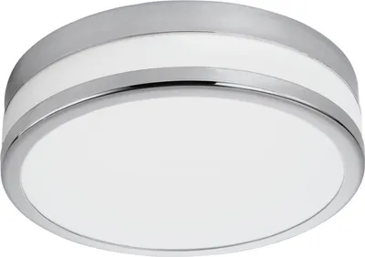 Produktbild von EGLO Badezimmer-Deckenlampe LED Parlermo, Deckenleuchte aus Metall in Chrom und Glas in Weiß, Ø 29,5 cm, IP44