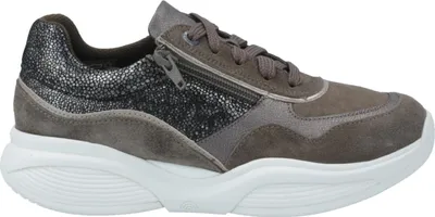 Produktbild von Xsensible SWX11 Damen Sneaker Abrollschuh Taupe Fantasy, Leder, Stretchleder - Damenschuhe Bequeme Schnürschuhe, Braun, leder