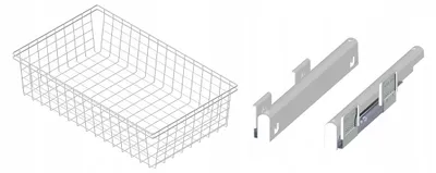 Produktbild von Rejs Wäschekorb-Schublade Weiß Matt 90 cm mit Auszugssystem