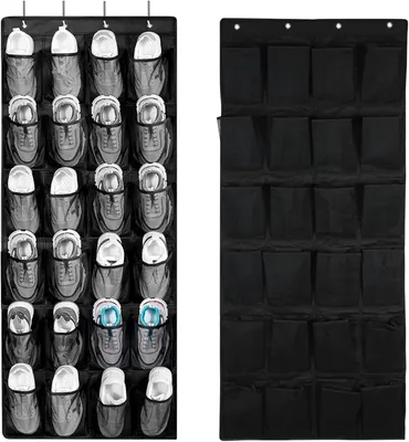 Imagen del producto de Estante colgante para zapatos con 24 compartimentos, color , para puerta, para almacenamiento de zapatos