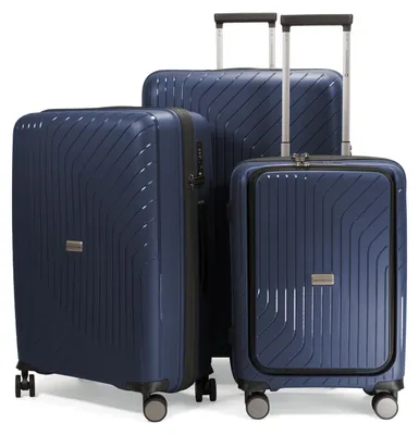Immagine prodotto di HAUPTSTADTKOFFER TXL set di 3 trolley da viaggio leggeri e robusti valigia con scomparto per laptop su ruote set di valigie da viaggio valigie leggere da viaggio,,blu scuro