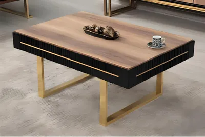 Image de Table basse Table de salon Table d'appoint en bois marron Table design