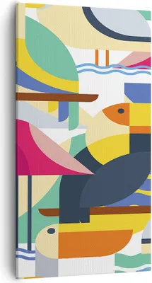 Produktbild von Bild auf Leinwand - Leinwandbild - Vogel Abstraktion - 55x100cm - Wand Bild - Wanddeko - Wandbilder - Leinwanddruck - Bilder - Kunstdruck - Wanddekoration - Leinwand bilder - Wandkunst - PA55x100-3747