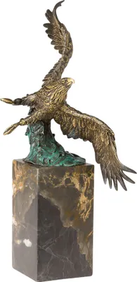 Produktbild von Bronzeskulptur Skulptur Adler im Flug Königsadler Bronze 33cm im Antik-Stil