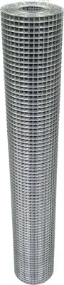 A roll of galvanized wire mesh.