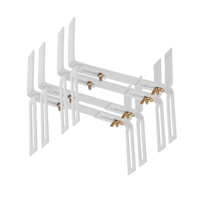 Produktbild von BigDean 4 Stück Blumenkastenhalter weiß Standard H-Form Kasten Halter Balkonkastenhalter