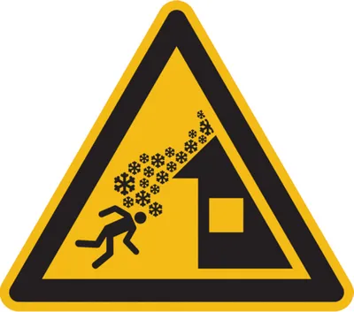 Produktbild von Dreifke® Warnschild, Warnung vor Dachlawine W040 | PVC | 200x0 mm | ASR A1.3 ...