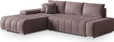 Produktbild von Masseno Ecksofa ALESE L-S mit Schlaffunktion L-Form, Sofa mit Bettkasten, Wohnzimmersofa, Couch, Soffa, Bettsofa, Couchgarnitur- Lila, MONOLITH 62