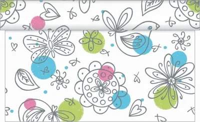 Produktbild von Sovie HOME Tischläufer Petra aus Linclass® Airlaid 40 cm x 4,80 m, 1 Stück - Floral