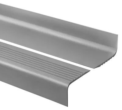 Immagine prodotto di QUEST Binario per scale 70x40 mm, 1,5 m RGPD PVC, bordo antiscivolo per scale, profilo per scale, protezione per scale, grigio scuro