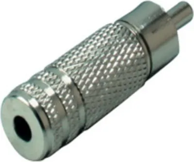 Produktbild von S/CONN maximum connectivity Adapter, Cinchstecker auf Klinkenkupplung Mono 3,5mm, Metall (57004-M)