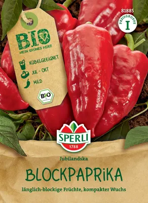 Produktbild von SPERLI  Blockpaprikasamen Jubilandska Capsicum annuum 23 Pflanzen