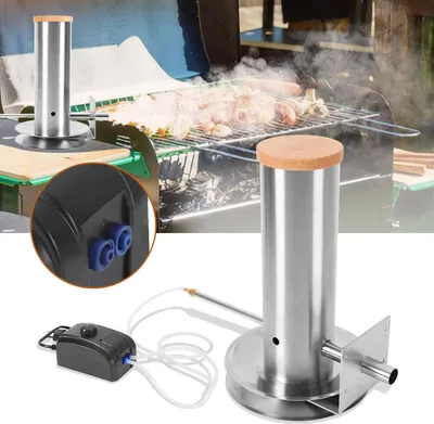 Produktbild von Jayseuw Elektrischer Pump Rauchrohr Edelstahl Kaltrauchgenerator 1,7 Liter Volumen Räuchergerät Kaltraucherzeuger BBQ Rauch-Erzeuger Grill