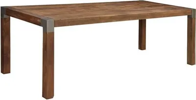 Image de MASSIVMOEBEL24 | Table à manger 180x95 Manguier laqué Brun AMSTERDAM #14
