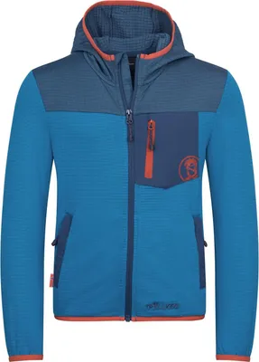 Produktbild von TROLLKIDS Holmedal Kinder Fleece Jacke mit Kapuze blau 152