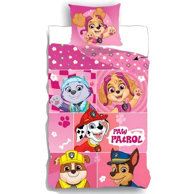 Produktbild von Paw Patrol Skye 2tlg Kinder Mädchen Bettwäsche Set 135x200 80x80 cm Baumwolle