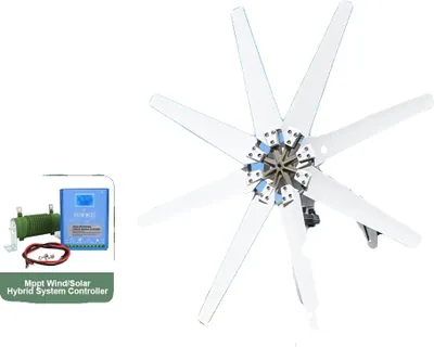 Image de Turbine, Générateur éolien, Utilisation efficace de l'énergie, Contrôle hybride LCD, 3000W, 24V