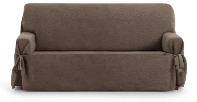3-Sitzer Couchabdeckung aus Polycotton, atmungsaktiv, braun