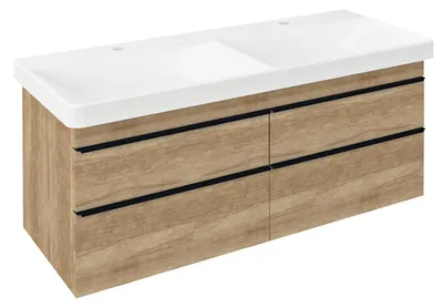 Immagine prodotto di Sapho SITIA Mobile base doppio 116x50x44,2 cm, 4 cassetti, rovere Alabama
