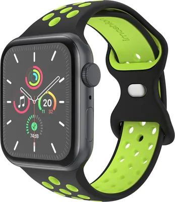 Image de Bracelet imoshion Silicone Sport⁺ pour Apple Watch | 38/40/41/42 mm - Taille S/M - Noir & Jaune