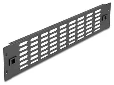 Obrázok produktu pre 19? Netzwerkschrank Panel mit Lüftungsschlitzen werkzeugfrei 2 HE schwarz
