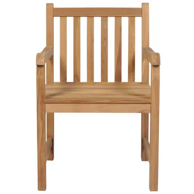 Produktbild von vidaXL Gartenstühle 8 Stk. mit Grauen Kissen Massivholz Teak -  Gartenstühle