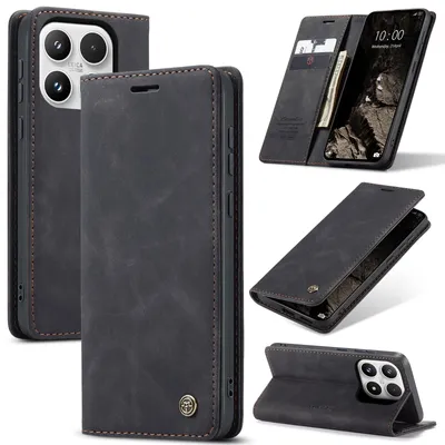 Obrázek produktu pro Pouzdro pro Xiaomi 17, RetroPolyuretanKožené Pouzdro s Funkcí Stojánku černé