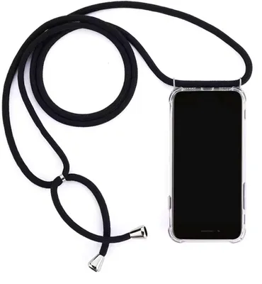 Image de CHPN - Coque de téléphone - Transparente - Avec cordon noir - Compatible avec Huawei P40 - Coque de téléphone - Coque de téléphone - Huawei P40 - Coque de téléphone - Coque de téléphone avec cordon