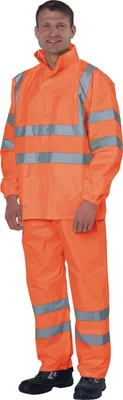 Immagine prodotto di Pantaloni antipioggia ad alta visibilità taglia M arancione PREVENTO
