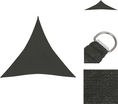 Produktbild von vidaXL Sonnensegel 160 g/m² Anthrazit 4x4x4 m HDPE -  Sonnenschirme & Sonnenschutze
