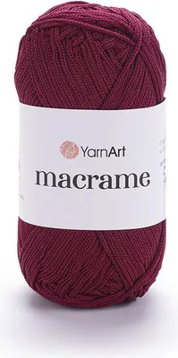 Produktbild von YarnArt Macrame 145 Bordeaux Polyester Schnur 1,5mm 90g 130m Makramee Haekeln
