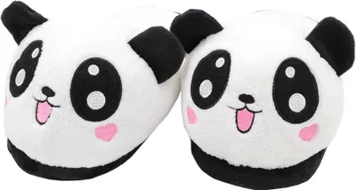 Produktbild von Zolta Plüsch Hausschuhe für Damen und Kinder - Pantoffeln Damen mit Tiere - Flauschige kuschel Slippers - Puschen für Winter - ONE SIZE Größe 36-41 - Panda