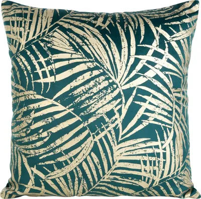 Image de EUROFIRANY | Taie d'oreiller - 45x45 cm - turquoise foncé - Velours