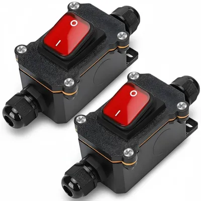 Image de InAndOutdoorMatch - Interrupteur à bascule étanche pour intérieur et extérieur - 12V 20A - 4 pôles