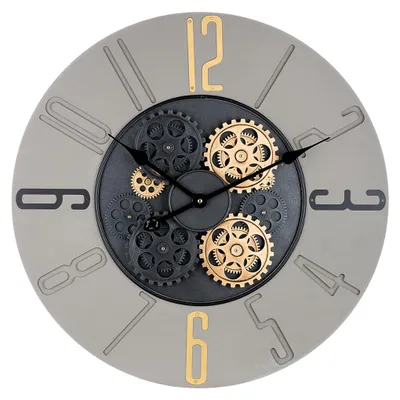 Zdjęcie produktu dla Casablanca Wanduhr, rund, Zahnradmotiv, Metall, grau, , L. 6,5 cm, D. 60 cm 46359