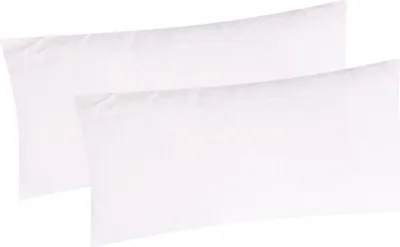 Produktbild von 2er Set Fleece Winter Kissenbezug in 40x80cm - Weiß - flauschig weich und warm, Kissenhülle, Doppelpack kuschelig (W-40x80cm-Weiß)